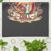 Herrin des Grills für Frauen, die Liebe zum Grille Geschirrtuch (Gefaltet)