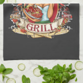 Herrin des Grills für Frauen, die Liebe zum Grille Geschirrtuch (Gefaltet)