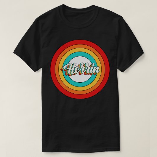 Herrin Name Shirt Vintag Herrin Circle (Design vorne)
