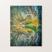 Herrin unter dem Weltenbaum Verzauberte Fantasie Puzzle (Vertikal)