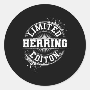 Herring Funny Familienname Tree Geburtstag Wieders Runder Aufkleber