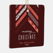 Herringbone Band Christmas Ornament - Rot (Rechts)
