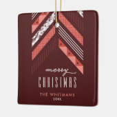 Herringbone Band Christmas Ornament - Rot (Links)