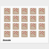 Herringbone Band Holiday Sticker - Crimson (Blatt)