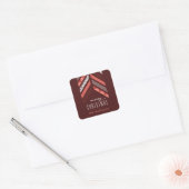 Herringbone Band Holiday Sticker - Maraschino (Umschlag)