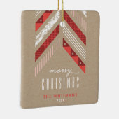 Herringbone Band Weihnachtsschmuck - Crimson (Rechts)