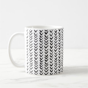 Herringbone Black & White Kaffeetasse