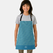 Herringbone blaues weißes Minimalmuster Schürze (Insitu)
