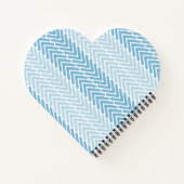 Herringbone Chic Blue Notizblock (Rückseite)