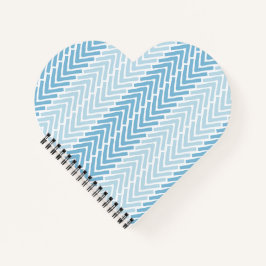 Herringbone Chic Blue Notizblock