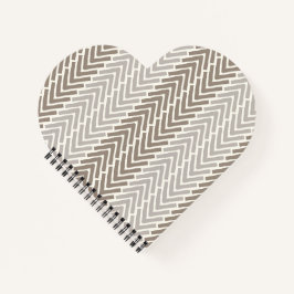 Herringbone Chic Taupe Gray Notizblock