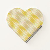 Herringbone Chic Yellow Brown Notizblock (Rückseite)