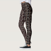 Herringbone geflochtene Flechte Beige Minimal Must Leggings (Links)