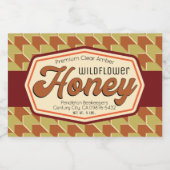Herringbone Honey Jar und Mead Wine Bottle Labels Lebensmitteletikett (Einzelnes Label)