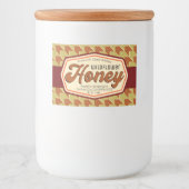 Herringbone Honey Jar und Mead Wine Bottle Labels Lebensmitteletikett (Vorderseite)