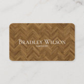 Herringbone - moderne Holzschnitzel-Visitenkarten Visitenkarte (Vorderseite)