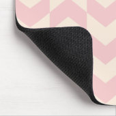 Herringbone-Muster Blush Pink Mousepad (Ecke)