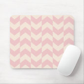 Herringbone-Muster Blush Pink Mousepad (Mit Mouse)