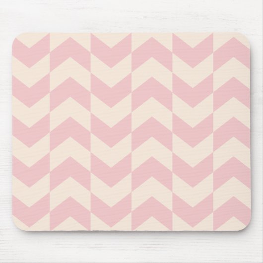 Herringbone-Muster Blush Pink Mousepad (Vorne)