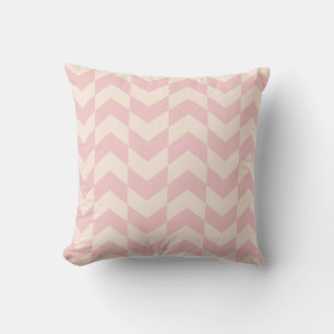 Herringbone-Muster Blush Pink Pillow Kissen