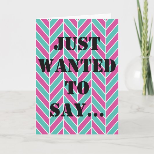 Herringbone-Muster danke Karte (Vorderseite)