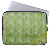 Herringbone-Muster für Forest Green Personal Laptopschutzhülle (Vorderseite)