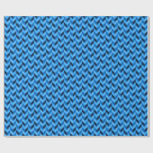 Herringbone-Muster in blau Geschenkpapier (Flach)