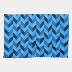 Herringbone-Muster in blau Geschirrtuch