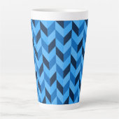 Herringbone-Muster in blau Milchtasse (Vorderseite)