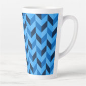 Herringbone-Muster in blau Milchtasse (Rechts)