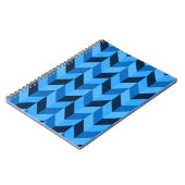 Herringbone-Muster in blau Notizblock (Linke Seite)