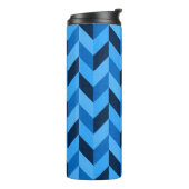 Herringbone-Muster in blau Thermosbecher (Nach links gedreht)