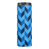 Herringbone-Muster in blau Thermosbecher (Rückseite)