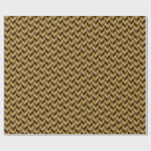 Herringbone-Muster in golden & braun Geschenkpapier (Flach)