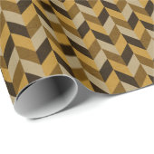 Herringbone-Muster in golden & braun Geschenkpapier (Rolleneckpunkt)
