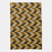Herringbone-Muster in golden & braun Geschirrtuch (Vertikal)