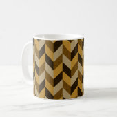 Herringbone-Muster in golden & braun Kaffeetasse (Vorderseite Links)