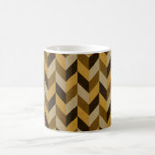 Herringbone-Muster in golden & braun Kaffeetasse (Mittel)