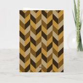 Herringbone-Muster in golden & braun Karte (Rückseite)