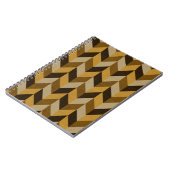 Herringbone-Muster in golden & braun Notizblock (Linke Seite)