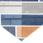 Herringbone-Muster in Navy Blue und Orange Tischdecke (Schrägansicht)