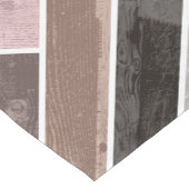 Herringbone-Muster in rosa Grau Kurzer Tischläufer (Ecke)