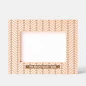 Herringbone-Muster mit Familienname und Datum Geätzte Rahmen (Vorderseite)