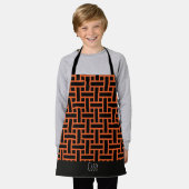 Herringbone Orange Black Minimal Muster Schürze (Getragen)