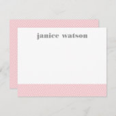 Herringbone personalisierte flache Mitteilungskart Mitteilungskarte (Vorne/Hinten)