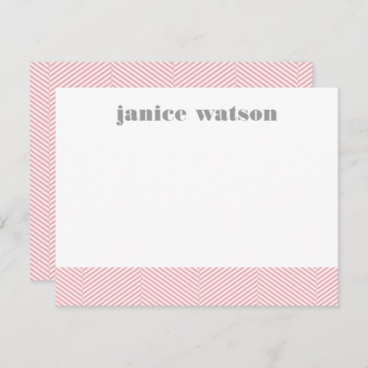 Herringbone personalisierte flache Mitteilungskart Mitteilungskarte (Vorne/Hinten)
