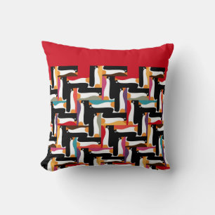 Herringbone-Pinguin rot Kissen