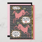 Herringbone Ponies (Personalisierte Geburtstagspar Einladung (Vorne/Hinten)