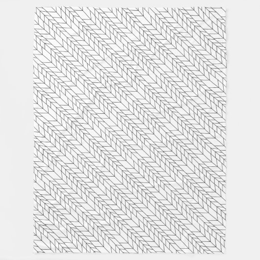 Herringbone-Schwarz in beliebiger Farbe Fleecedecke (Vorderseite)