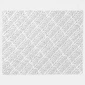 Herringbone-Schwarz in beliebiger Farbe Fleecedecke (Vorderseite (Horizontal))